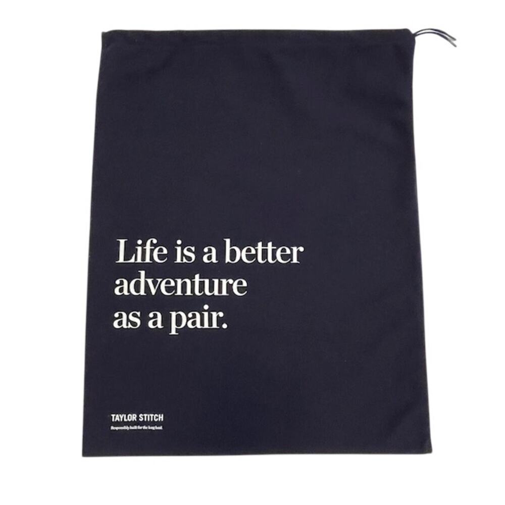 Taylor Stitch "Life is Better, Adventure as a Pair," Boot Bag.